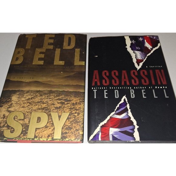 Lot Of 2  A Thriller Ted Bell Hardback Books Spy Hawke Series - Picture 1 of 4